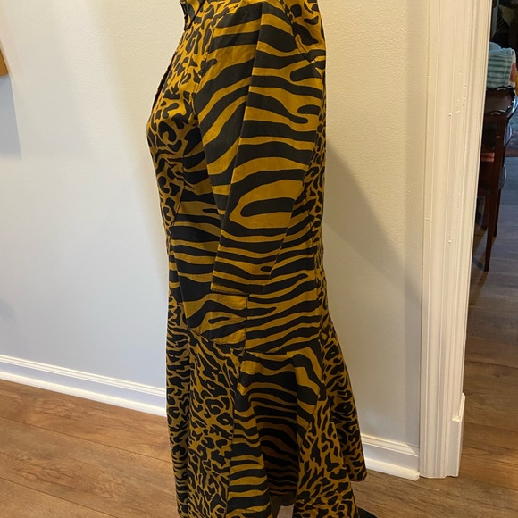 Proenza white label tiger print short sleeve dress in size small NWT. - Picture 6 of 9
